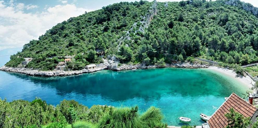 Hvar-sziget Mala Stiniva strand