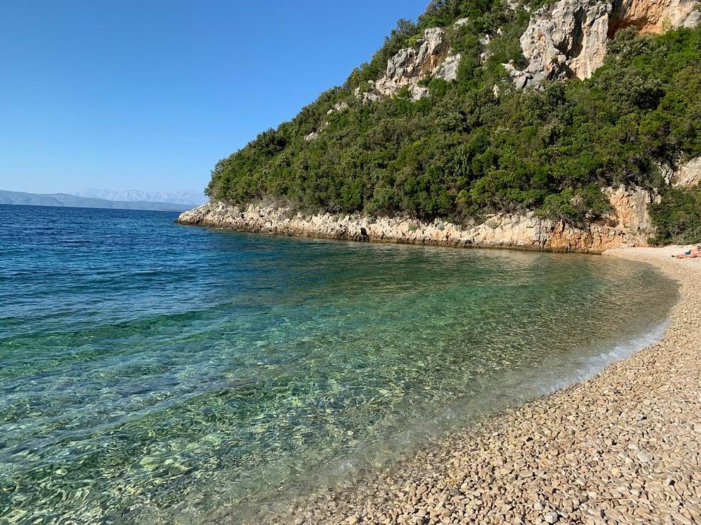Korcula-sziget, Racisce, Samograd strand