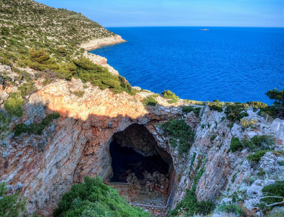 Mljet sziget Odüsszeusz-barlang